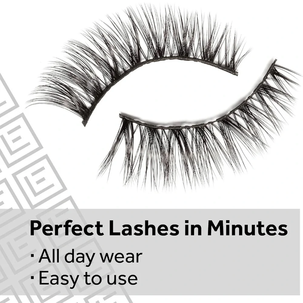 EYLURE LINE AND LASH W/ADHESIVE PEN AND FAUX MINK WISPY LASHES KIT NEW - Picture 2 of 5